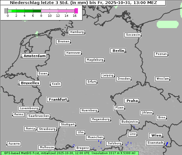 Niederschlag, 31. 10. 2025