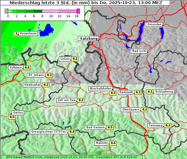 Niederschlag, 23. 10. 2025