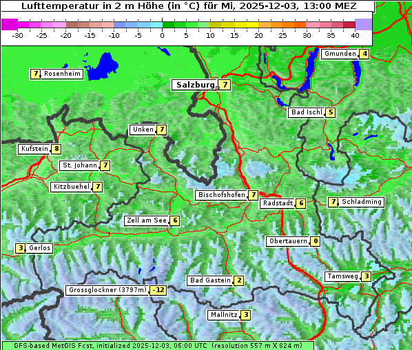 Temperatur, 3. 12. 2025