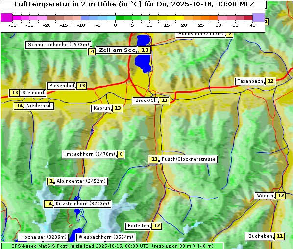 Temperatur, 16. 10. 2025