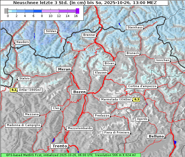 Neuschnee, 26. 10. 2025