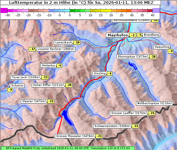 Temperatur, 11. 1. 2026