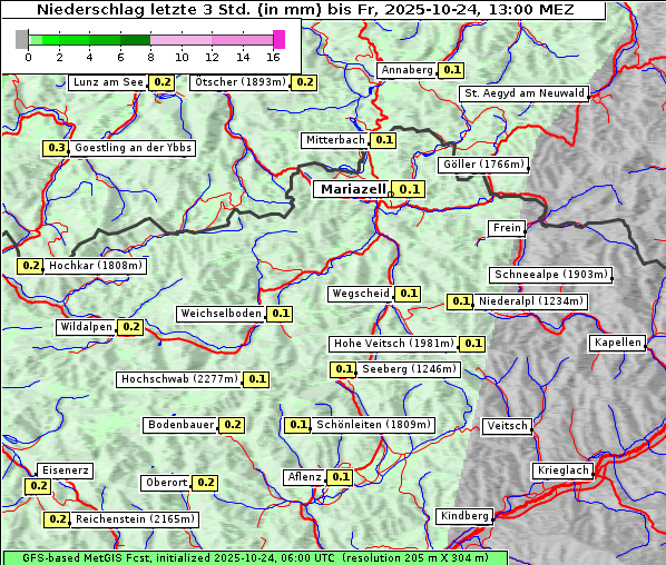 Niederschlag, 24. 10. 2025