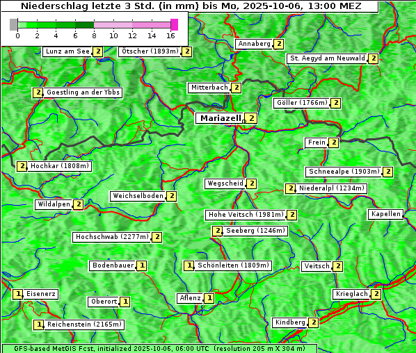 Niederschlag, 6. 10. 2025