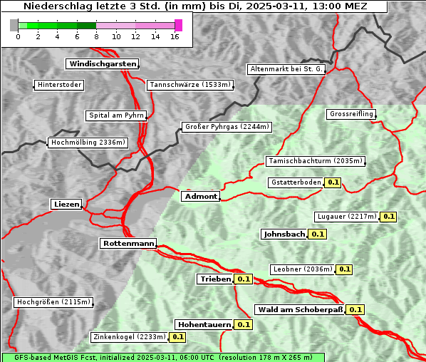 Niederschlag, 11. 3. 2025