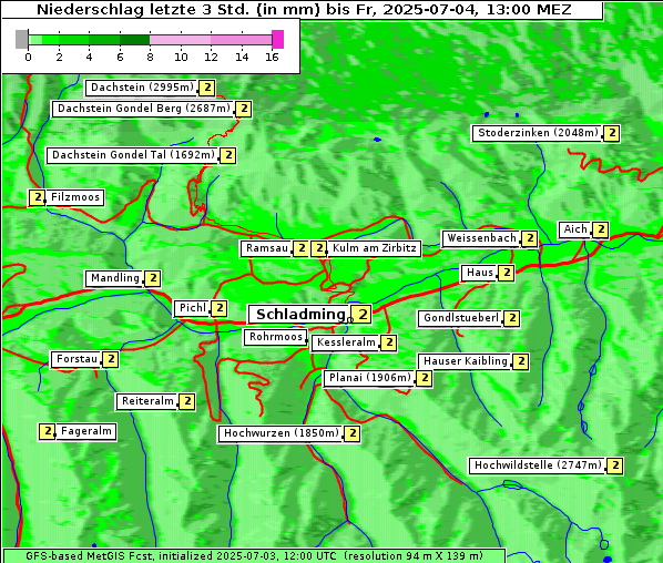 Niederschlag, 4. 7. 2025
