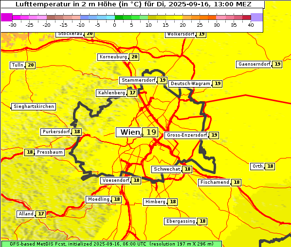 Temperatur, 16. 9. 2025