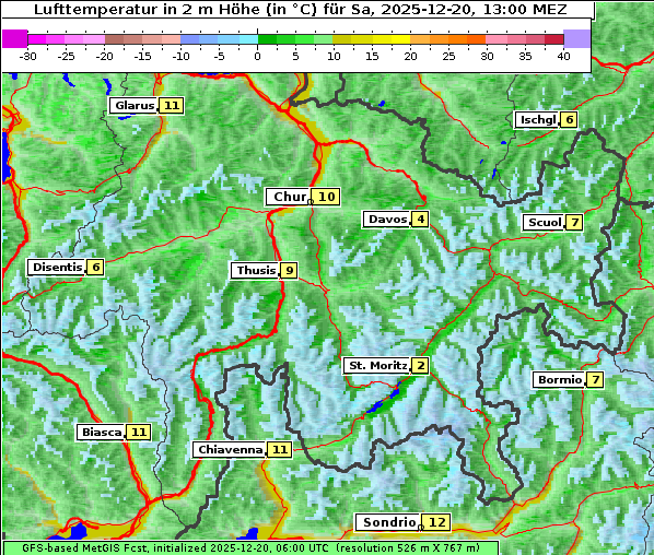 Temperatur, 20. 12. 2025