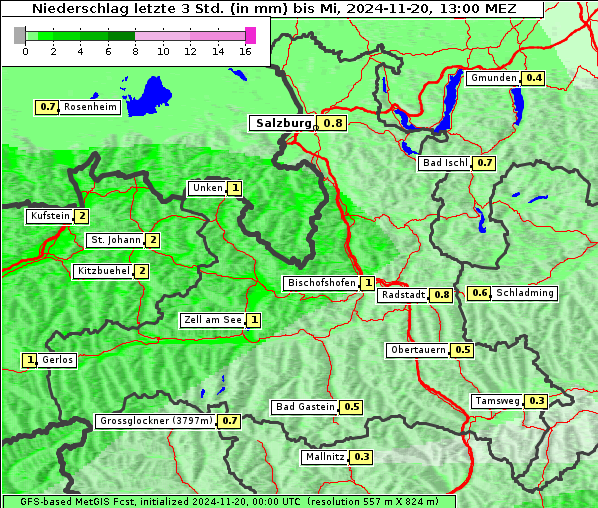 Niederschlag, 20. 11. 2024