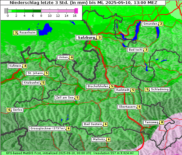 Niederschlag, 10. 9. 2025