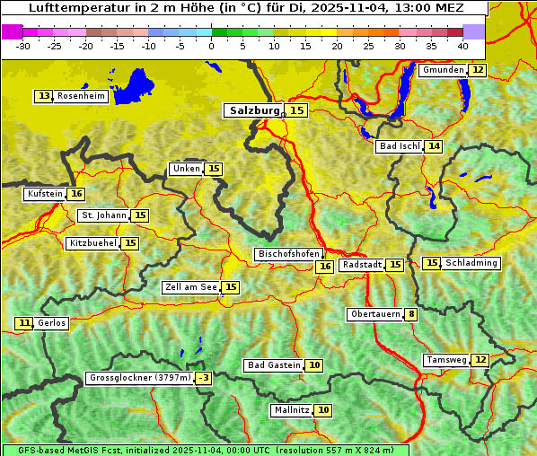 Temperatur, 4. 11. 2025