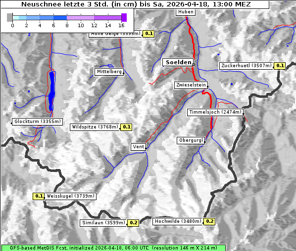 Neuschnee, 18. 4. 2026