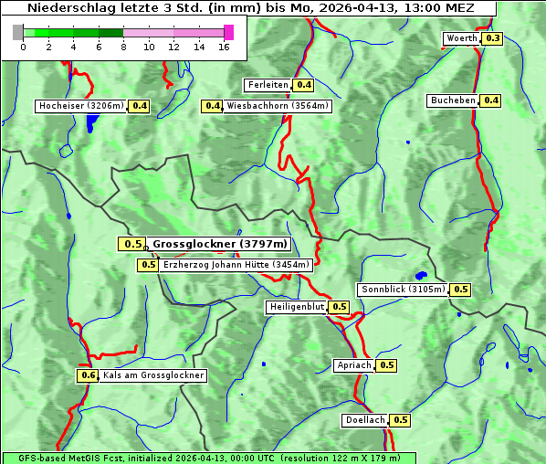 Niederschlag, 13. 4. 2026