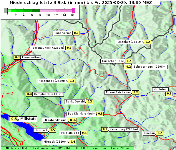 Niederschlag, 29. 8. 2025