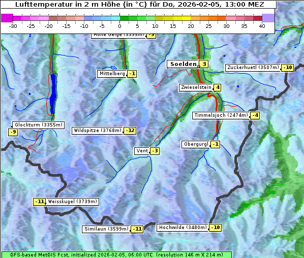 Temperatur, 5. 2. 2026