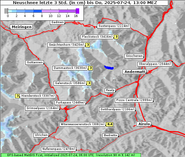 Neuschnee, 24. 7. 2025