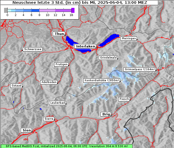 Neuschnee, 4. 6. 2025