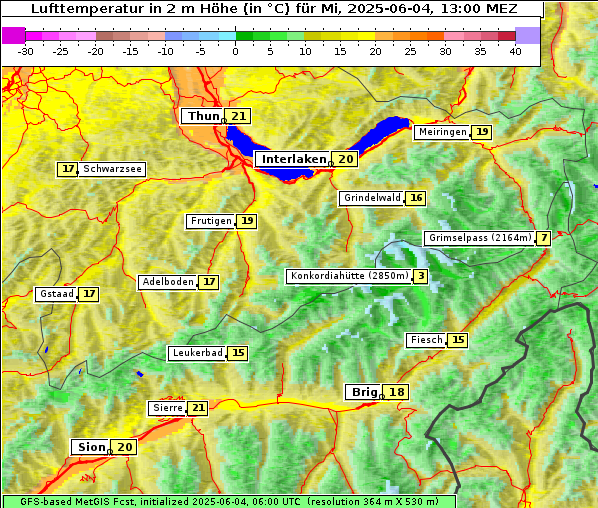 Temperatur, 4. 6. 2025
