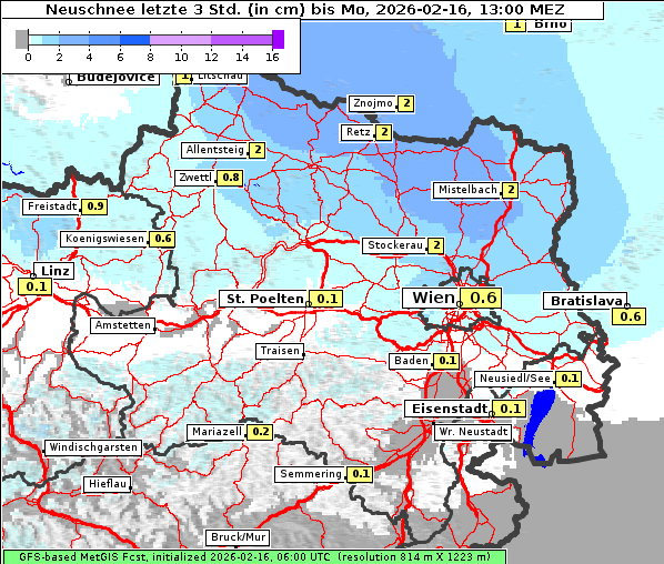 Neuschnee, 16. 2. 2026
