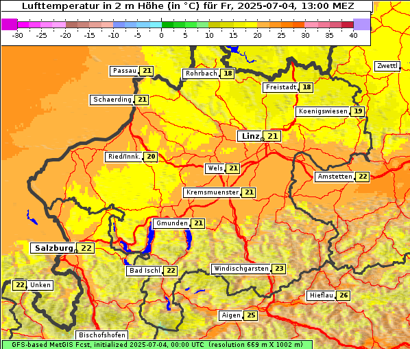 Temperatur, 4. 7. 2025