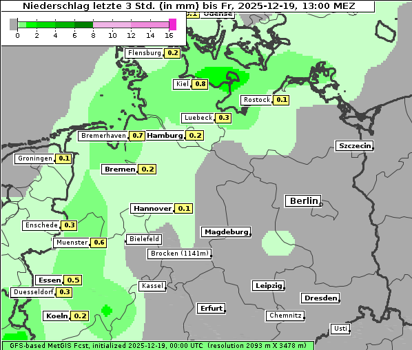 Niederschlag, 19. 12. 2025