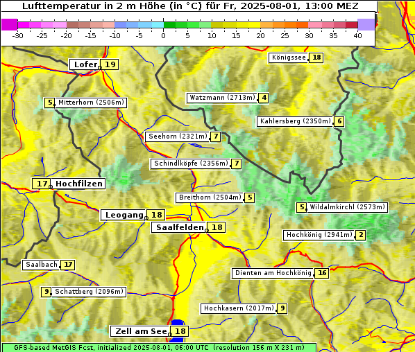 Temperatur, 1. 8. 2025