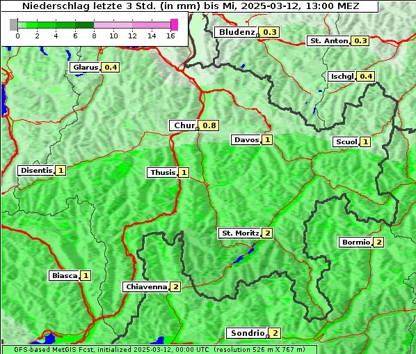 Niederschlag, 12. 3. 2025