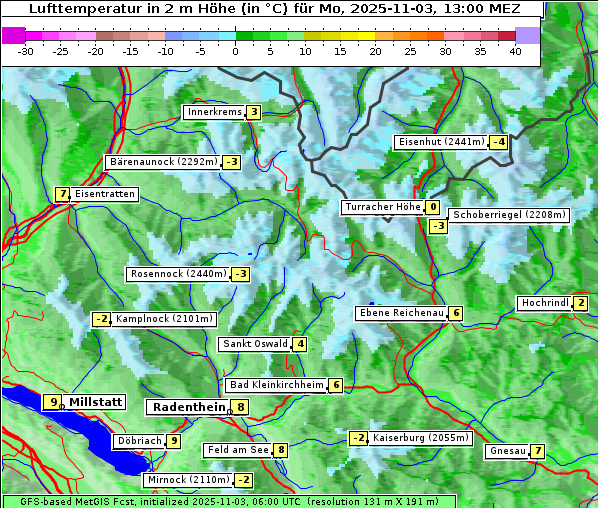Temperatur, 3. 11. 2025