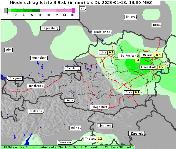 Niederschlag, 13. 1. 2026