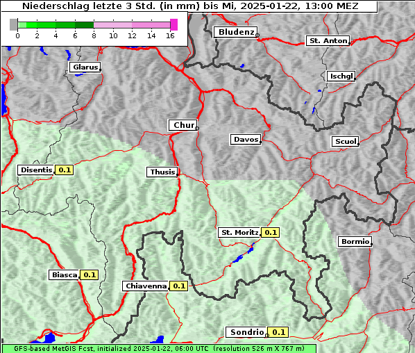 Niederschlag, 22. 1. 2025