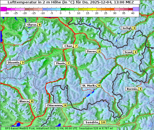 Temperatur, 4. 12. 2025