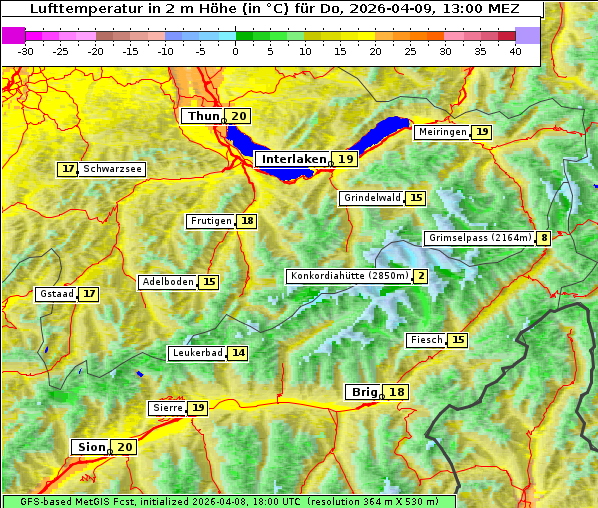 Temperatur, 9. 4. 2026