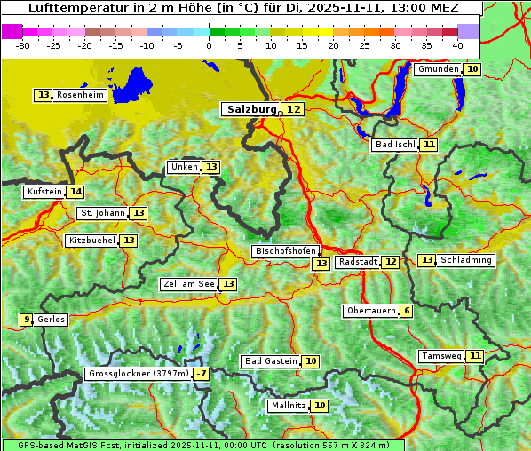 Temperatur, 11. 11. 2025