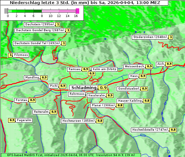 Niederschlag, 4. 4. 2026