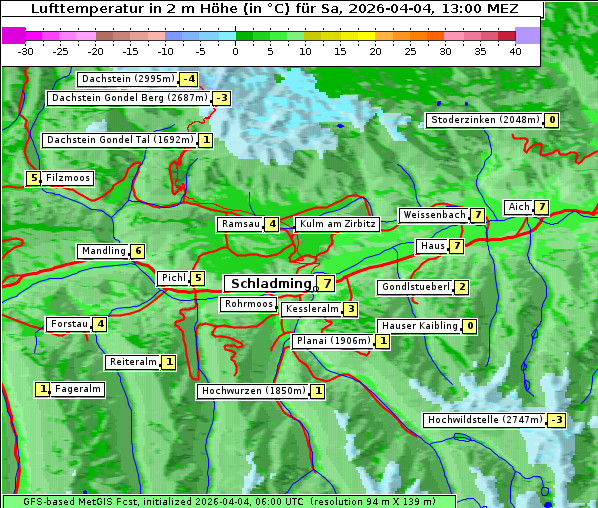 Temperatur, 4. 4. 2026