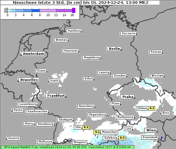 Neuschnee, 24. 12. 2024