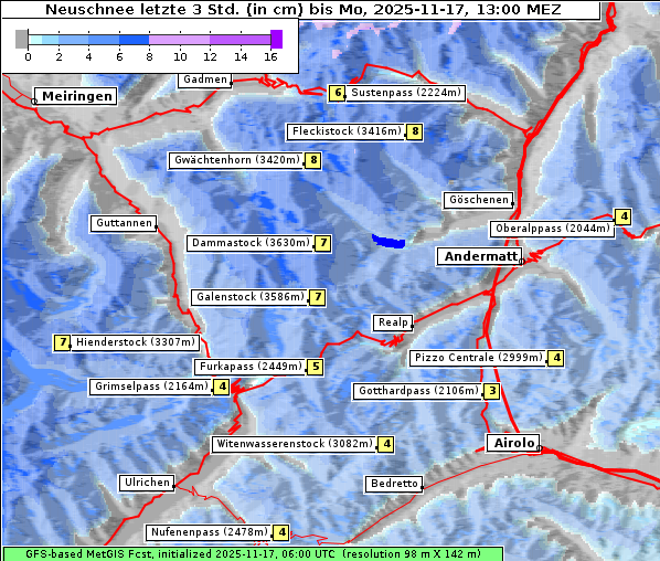 Neuschnee, 17. 11. 2025