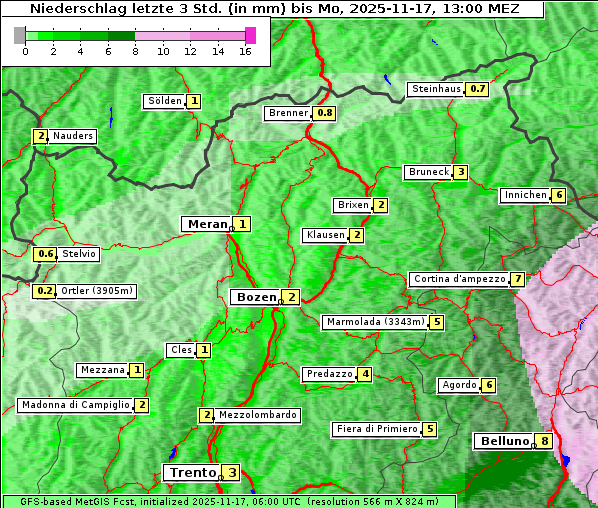 Niederschlag, 17. 11. 2025