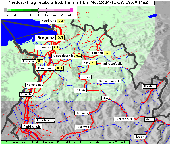 Niederschlag, 18. 11. 2024