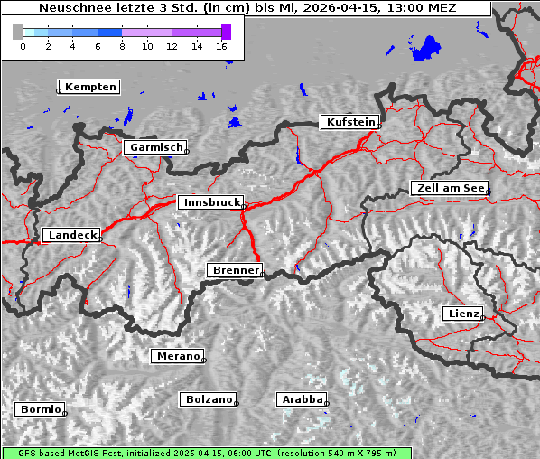 Neuschnee, 15. 4. 2026
