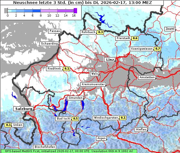 Neuschnee, 17. 2. 2026