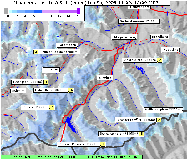 Neuschnee, 2. 11. 2025