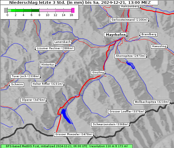 Niederschlag, 21. 12. 2024