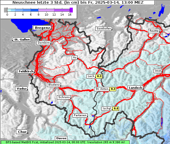 Neuschnee, 14. 3. 2025