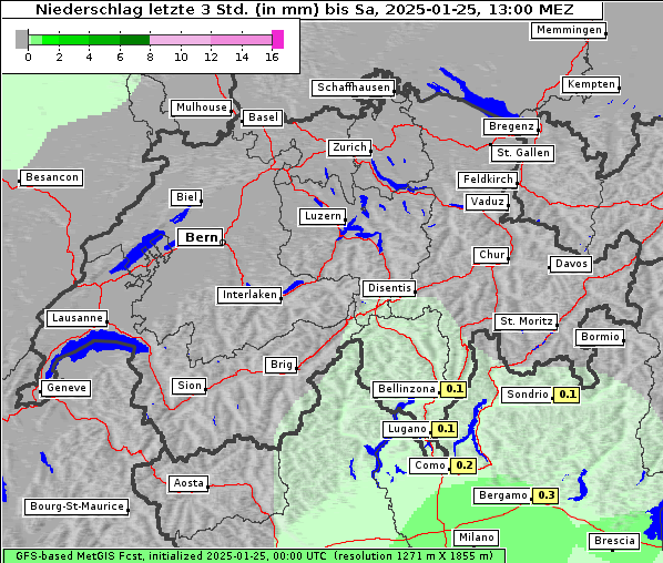 Niederschlag, 25. 1. 2025