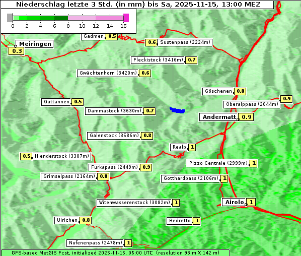 Niederschlag, 15. 11. 2025