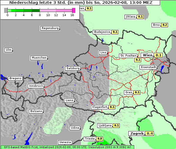 Niederschlag, 8. 2. 2026