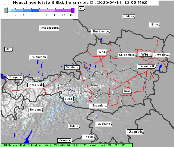 Neuschnee, 14. 4. 2026