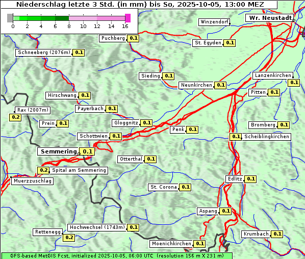 Niederschlag, 5. 10. 2025