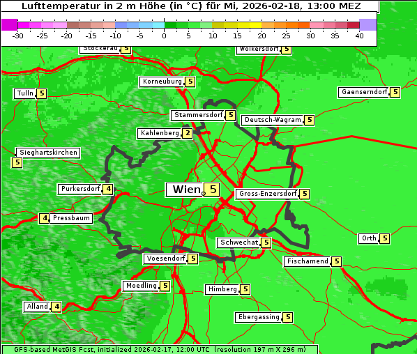 Temperatur, 18. 2. 2026